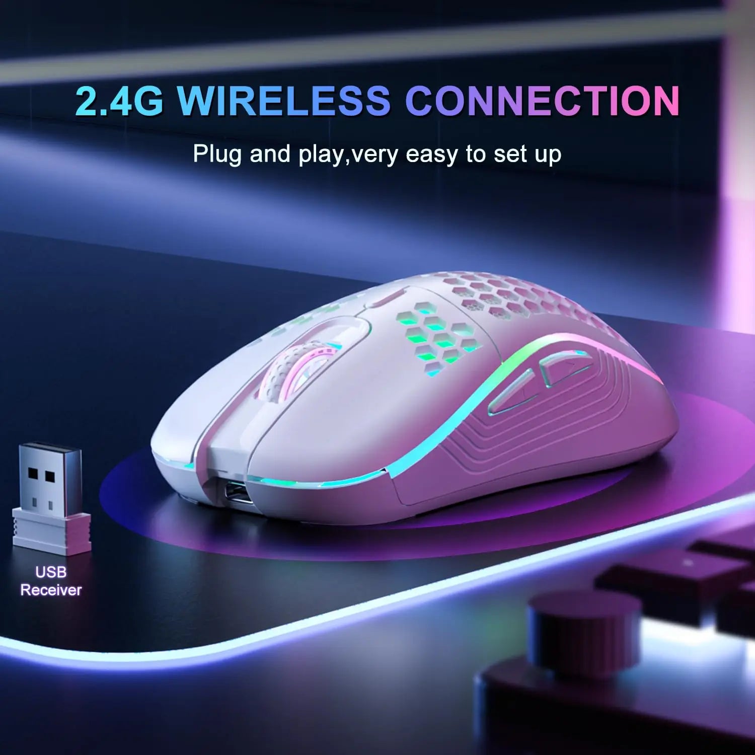 Vibrant Glow Wireless Mouse