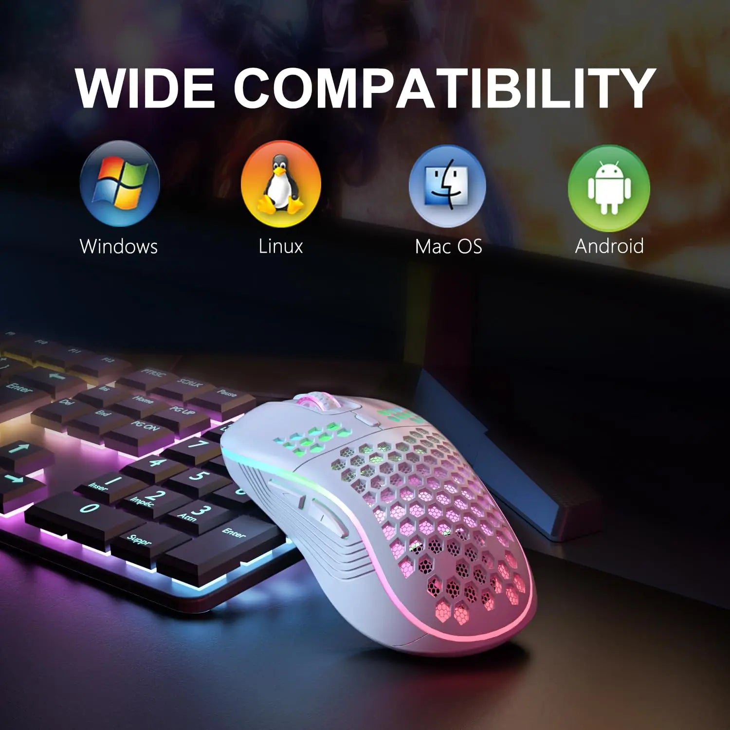 Vibrant Glow Wireless Mouse