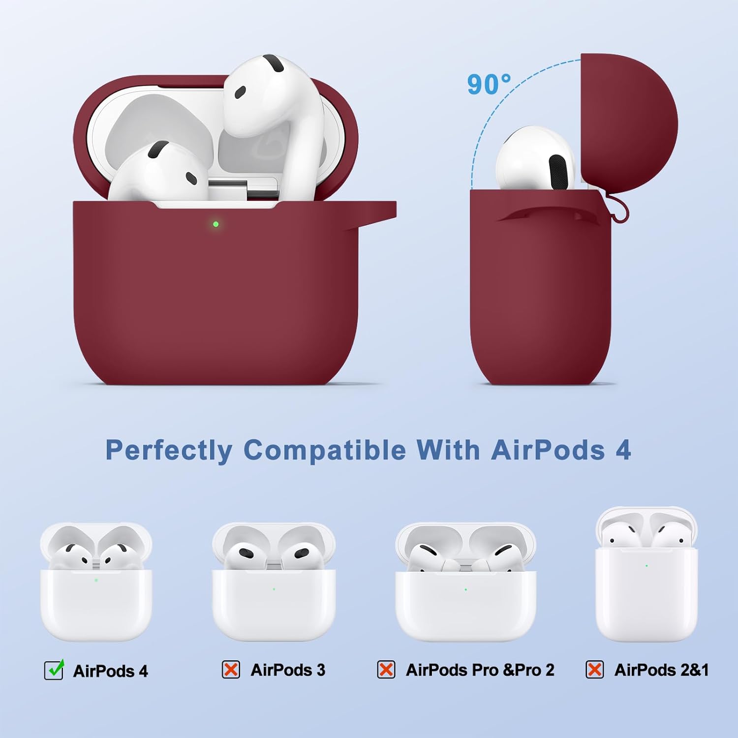 Elegant AirPods 4 Case with Clip