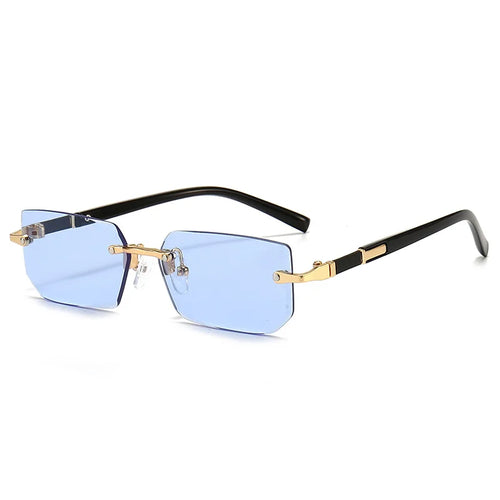 Chic Rimless Rectangle Sunglasses